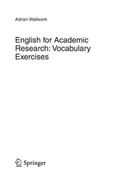 Front cover of English for Academic Research: Vocabulary Exercises by Adrian Wallwork