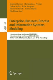 Front cover of Enterprise, Business-Process and Information Systems Modeling by Selmin Nurcan