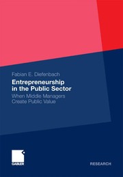Front cover of Entrepreneurship in the Public Sector by Fabian E. Diefenbach