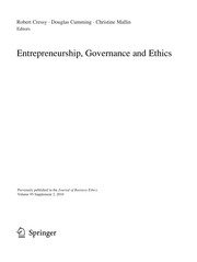 Front cover of Journal of Business Ethics by Robert Cressy