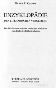 Front cover of Enzyklopädie der literarischen Vergleiche by Klaus R. Grinda