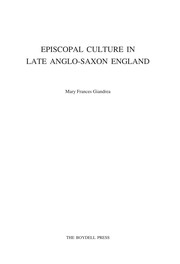 Front cover of Episcopal culture in late Anglo-Saxon England by Mary Frances Giandrea