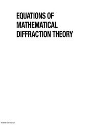 Front cover of Equations of mathematical diffraction theory by Mezhlum A Sumbatyan