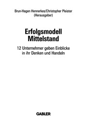 Front cover of Erfolgsmodell Mittelstand by Brun-Hagen Hennerkes
