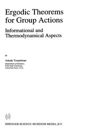 Cover of Ergodic Theorems for Group Actions by Arkady Tempelman