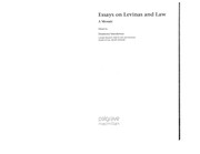 Cover of Essays on Levinas and law by Desmond Manderson