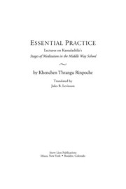 Cover of Essential practice by Thrangu Rinpoche