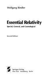Front cover of Essential Relativity by Wolfgang Rindler
