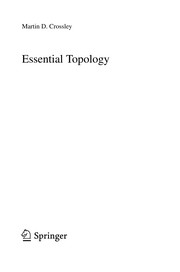 Cover of Essential topology by Martin D Crossley