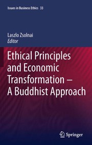 Cover of Ethical principles and economic transformation-- a Buddhist approach by László Zsolnai