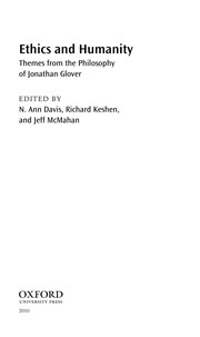 Front cover of Ethics and humanity by Richard Keshen