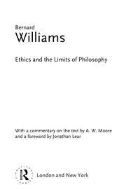 Front cover of Ethics and the limits of philosophy by Bernard Williams