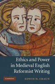 Front cover of Ethics and power in medieval English reformist writing by Edwin D. Craun