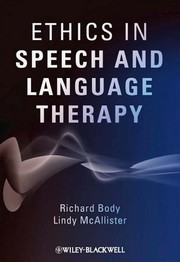 Front cover of Ethics in speech and language therapy by Lindy McAllister