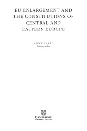 Front cover of EU enlargement and the constitutions of Central and Eastern Europe by Anneli Albi