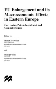 Front cover of EU enlargement and its macroeconomic effects in Eastern Europe by Hubert Gabrisch