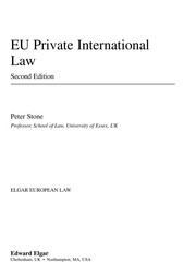 Cover of EU private international law by Stone, Peter