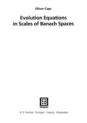 Front cover of Evolution Equations in Scales of Banach Spaces by Oliver Caps