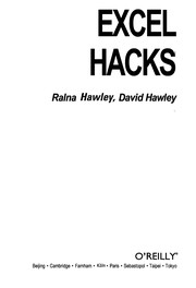 Cover of Excel Hacks by David E. Hawley