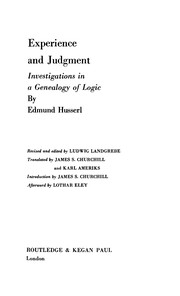 Cover of Erfahrung und Urteil by Edmund Husserl