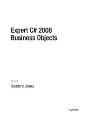 Cover of Expert C# 2008 business objects by Rockford Lhotka