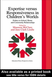 Cover of Expertise versus responsiveness in children's worlds by Maureen McClure