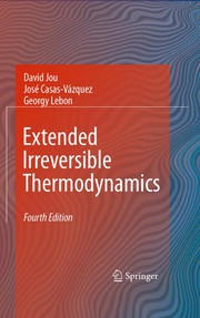 Front cover of Extended irreversible thermodynamics by D. Jou