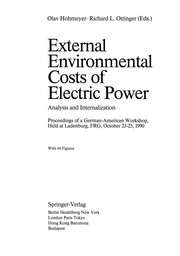 Cover of External Environmental Costs of Electric Power by Olav Hohmeyer
