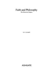 Front cover of FAITH AND PHILOSOPHY: THE HISTORICAL IMPACT by David G Leahy