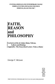 Front cover of Faith, Reason and Philosophy by George F. McLean
