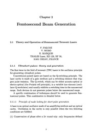 Front cover of Femtosecond beam science by Mitsuru Uesaka