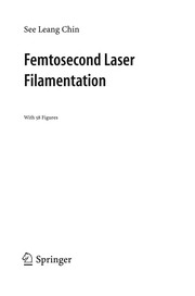 Front cover of Femtosecond laser filamentation by See Leang Chin
