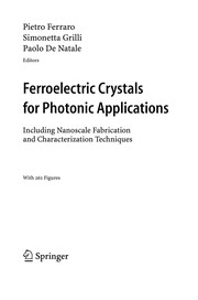 Front cover of Ferroelectric crystals for photonic applications by P. Ferraro