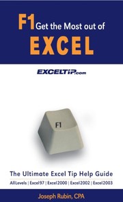 Front cover of F1, get the most out of Excel by Joseph Rubin