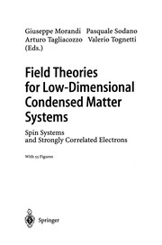 Front cover of Field Theories for Low-Dimensional Condensed Matter Systems by Giuseppe Morandi