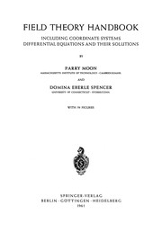 Front cover of Field Theory Handbook by Parry Moon