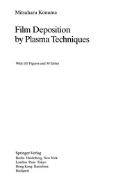 Front cover of Film Deposition by Plasma Techniques by Mitsuharu Konuma