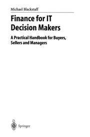 Cover of Finance for IT Decision Makers by Michael Blackstaff