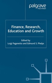 Front cover of Finance, research, education, and growth by Luigi Paganetto