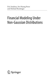 Front cover of Financial Modeling Under Non-Gaussian Distributions by Eric Jondeau