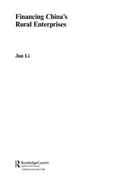 Cover of Financing China's rural enterprises by Jun Li