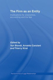 Front cover of The firm as an entity by Yuri Biondi