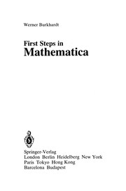 Cover of First steps in Mathematica by Burkhardt, Werner