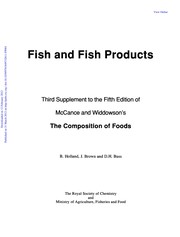 Front cover of Fish and fish products by B. Holland