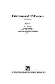Front cover of Food Taints and Off-Flavours by M. J. Saxby
