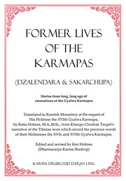 Front cover of Former lives of the Karmapas by Katia Holmes