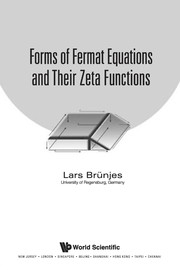 Front cover of Forms of Fermat equations and their zeta functions by Lars Brünjes