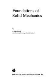 Cover of Foundations of Solid Mechanics by P. Karasudhi