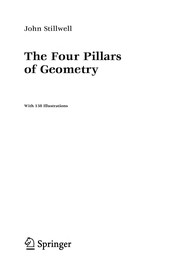 Front cover of The four pillars of geometry by John C. Stillwell