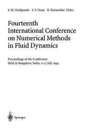 Front cover of Fourteenth International Conference on Numerical Methods in Fluid Dynamics by S. M. Deshpande